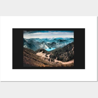 Lake in the Mountains oil painting Posters and Art